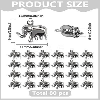 60Pcs 304 Stainless Steel Charms STAS-LP0003-81-1