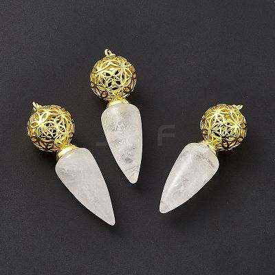 Natural Quartz Crystal Big Pendants G-H281-07G-10-1