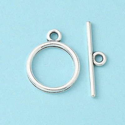 Tibetan Style Toggle Clasps X-TIBEP-A12208-S-LF-1