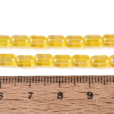 Electroplate Transparent Glass Beads Strands EGLA-Q132-03A-A03-1
