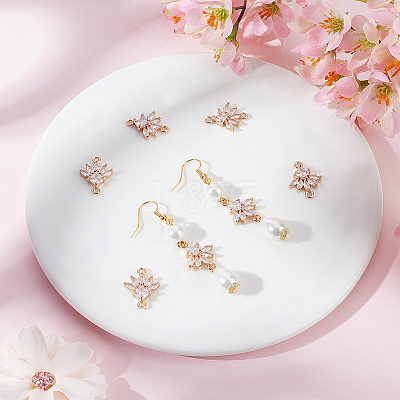10Pcs K9 Glass Connector Charms FIND-BBC0002-95-1