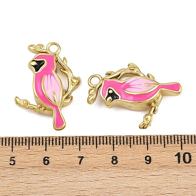 304 Stainless Steel Enamel Pendants STAS-P415-07G-02-1