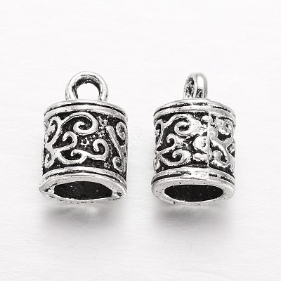 Tibetan Style Alloy Cord Ends PALLOY-L166-08AS-1