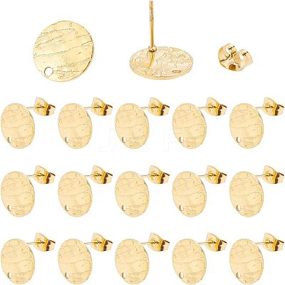 40Pcs 304 Stainless Steel Stud Earring Findings STAS-UN0025-27-1