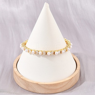 Brass Pave Clear Cubic Zirconia Tennis Bracelets for Women KK-CBA68DA-08G-1