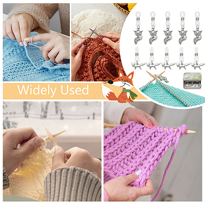 Fox Knitting Tool Alloy Needle Cap DIY-NB00001-1