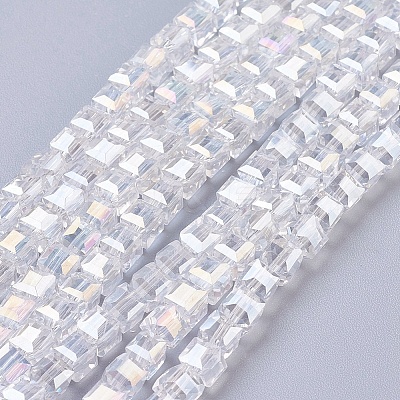 Electroplate Glass Beads Strands LS-EGLA-D018-4x4mm-01-1