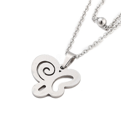 Stainless Steel Pendants Necklaces NJEW-U003-01C-P-1