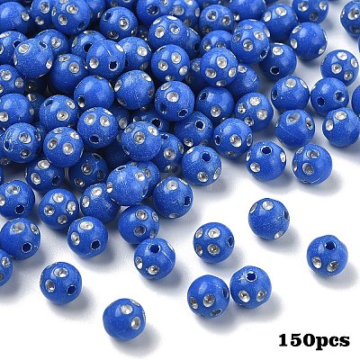 150Pcs Opaque Acrylic Beads MACR-YW0004-21D-1