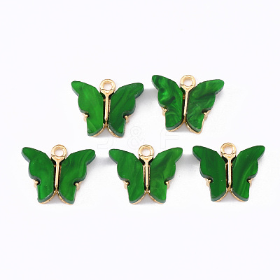 Alloy Acrylic Pendants ENAM-R136-01I-1