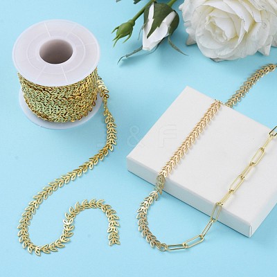 Brass Handmade Cobs Chains CHC-G006-14G-1