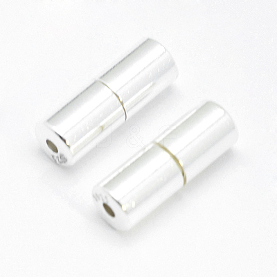 925 Sterling Silver Screw Clasps STER-G019-10S-4mm-1