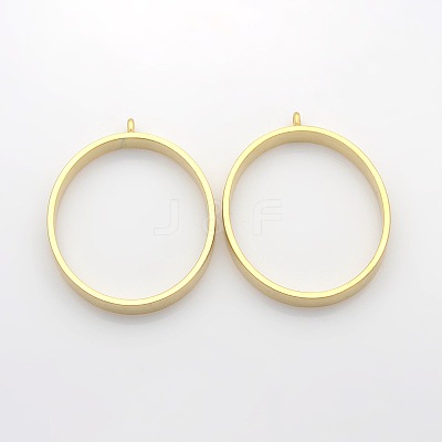 Matte Alloy Oval Pendants PALLOY-J413-11MG-1