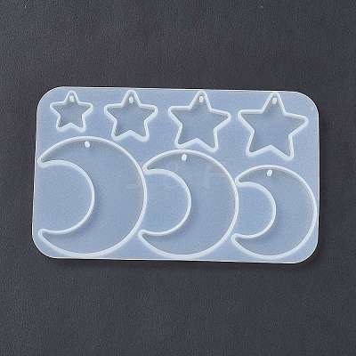 Astronomy Theme Moon Silicone Pendant Molds DIY-E065-07B-1