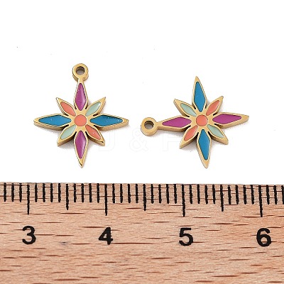 Ion Plating(IP) 316 Stainless Steel Enamel Charms STAS-U014-69G-1