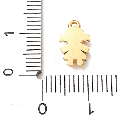 304 Stainless Steel Micro Pave Clear Cubic Zirconia Charms CU-CBAB6EC-05G-02-1