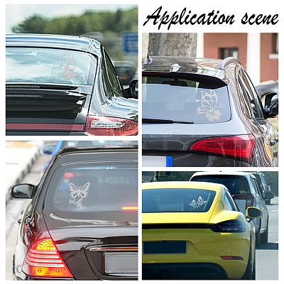 8Sheets 4 Style Waterproof Plastic Car Stickers DIY-GF0005-52-1