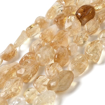Heated Natural Citrine Beads Strands G-F771-D01-01-1