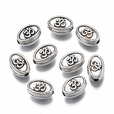 Tibetan Style Alloy Beads TIBEB-N007-037-1