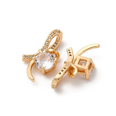 Brass Micro Pave Cubic Zirconia Pendants KK-Z112-09G-1