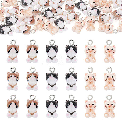 30Pcs Opaque Resin Pendants RESI-TA0004-94-1