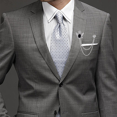 2Pcs 2 Colors Men's Alloy Brooch Lapel Pin JEWB-SP0001-05-1