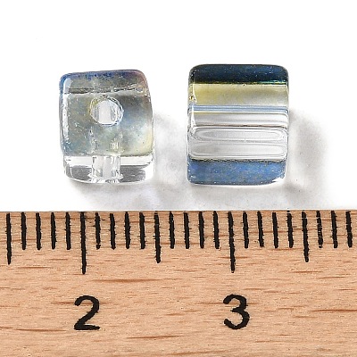 Two Tone Transparent Glass Beads X1-GLAA-NH0001-03G-1