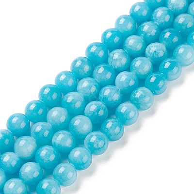 Natural Mashan Jade Round Beads Strands G-D263-10mm-XS20-1