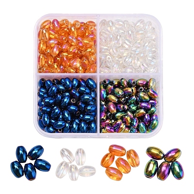 8 Strand 4 Colors Electroplate Glass Beads Strands EGLA-YW0001-37-1