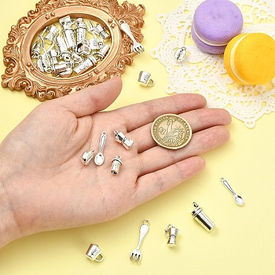 35Pcs 7 Styles Tibetan Style Zinc Alloy Charms FIND-YW0011-92-1