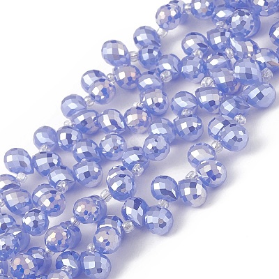 Imitation Jade Glass Beads Strands EGLA-F152-A01-1