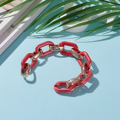 Handmade Opaque Acrylic Cable Chains AJEW-JB00890-02-1