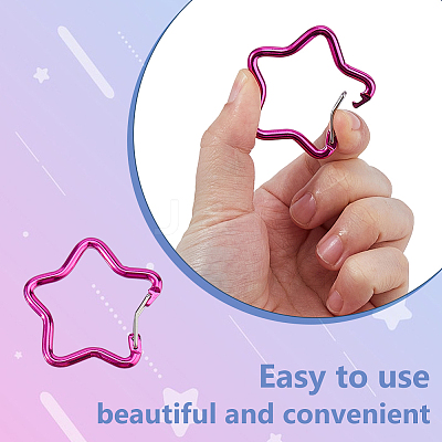 18Pcs 9 Colors Aluminum Alloy Rock Climbing Carabiners DIY-DC0003-94-1