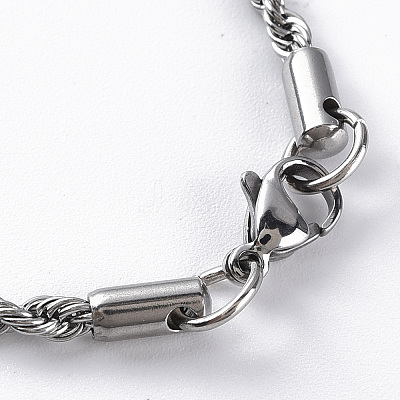 Non-Tarnish 304 Stainless Steel Rope Chain Necklaces for Men Women LS-NJEW-T012-03-66-S-01-1