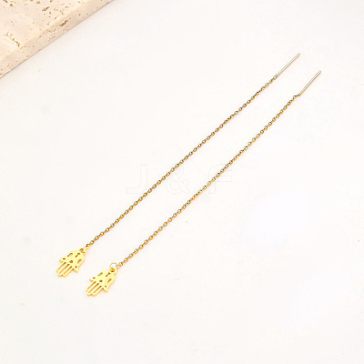 Minimalist Stainless Steel Palm Ear Thread EI7208-1