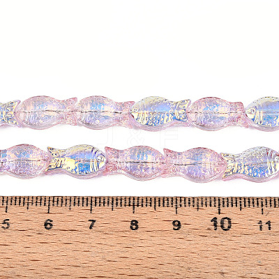 Transparency Electroplate Glass Beads Strands GLAA-T023-40A-05-1