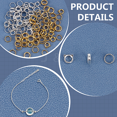 128Pcs 8 Styles Alloy Bead Frame FIND-WR0012-02-1