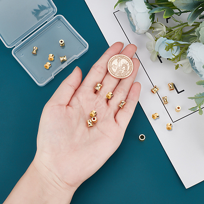 18Pcs 3 Style Brass Beads KK-PH0002-46-1