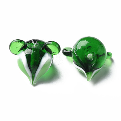 Handmade Transparent Lampwork Beads LAMP-T011-12B-1