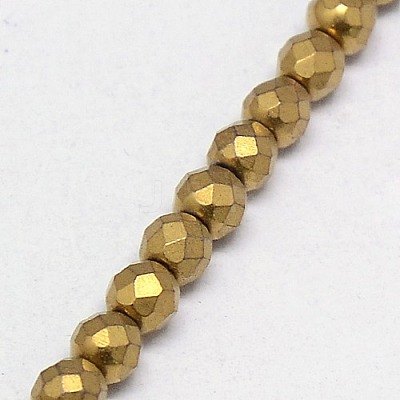 Electroplate Non-magnetic Synthetic Hematite Beads Strands G-J169C-4mm-04-1