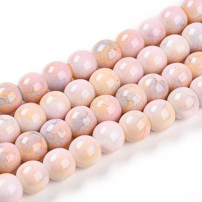 Baking Paint Glass Beads X1-DGLA-N003-8mm-C01-1