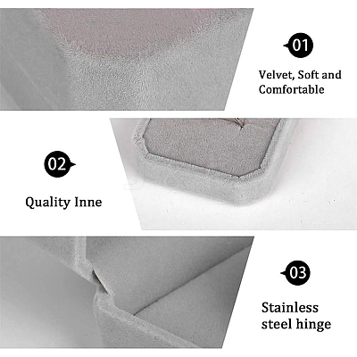 Square Velvet Ring Boxes VBOX-WH0002-01C-1