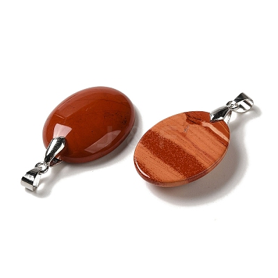 Natural Red Jasper Pendants G-Z055-03P-17-1