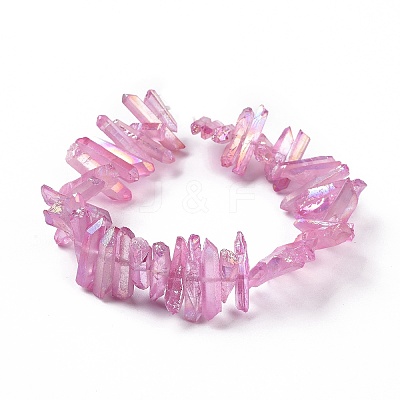 Natural Quartz Crystal Points Beads Strands G-K181-B12-1