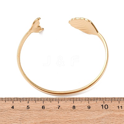 Marine 304 Stainless Steel Cuff Bangles for Women BJEW-Z147-01G-04-1