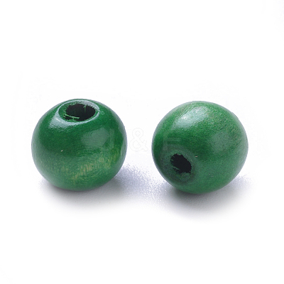 Dyed Natural Wood Beads X-WOOD-Q006-10mm-05-LF-1