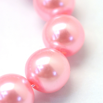 Baking Paint Pearlized Glass Pearl Round Bead Strands HY-Q330-8mm-53-1
