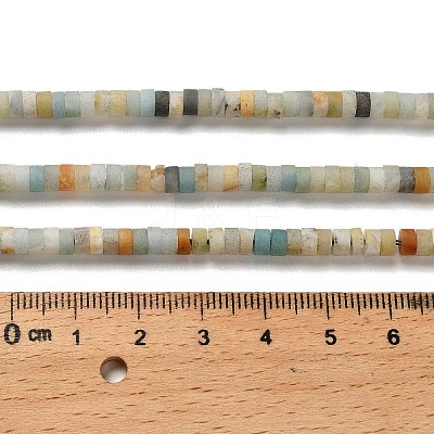 Natural Flower Amazonite Beads Strands G-P575-B43-4x2mm-1