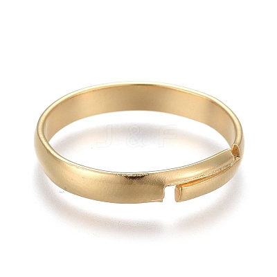 Adjustable 201 Stainless Steel Plain Band Rings STAS-P249-25A-G-1