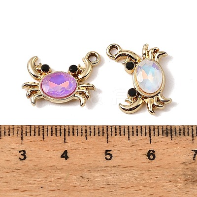 UV Plating Alloy Glass Pendants FIND-K032-15G-1